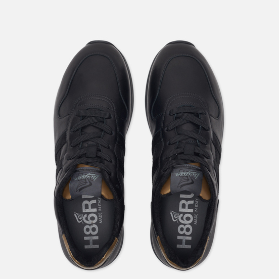 Мужские кроссовки Hogan H383 Leather Black/Gold