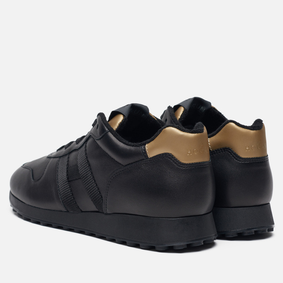Мужские кроссовки Hogan H383 Leather Black/Gold