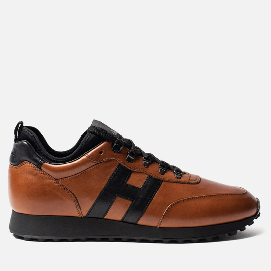 Мужские кроссовки Hogan H383 Leather Brown/Black