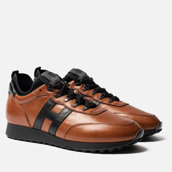 Мужские кроссовки Hogan H383 Leather Brown/Black