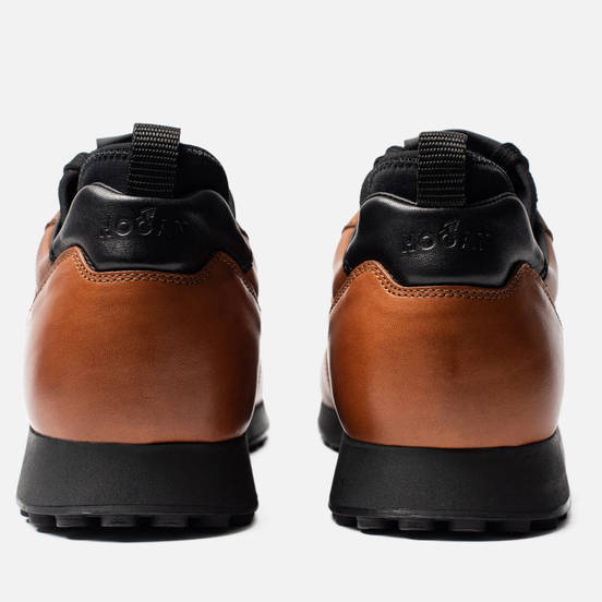Мужские кроссовки Hogan H383 Leather Brown/Black