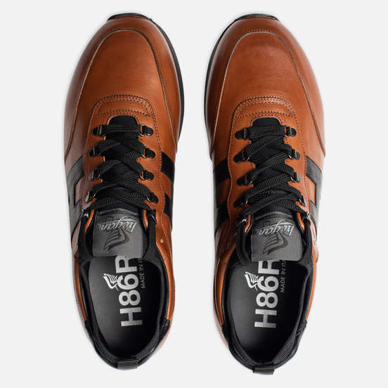 Мужские кроссовки Hogan H383 Leather Brown/Black