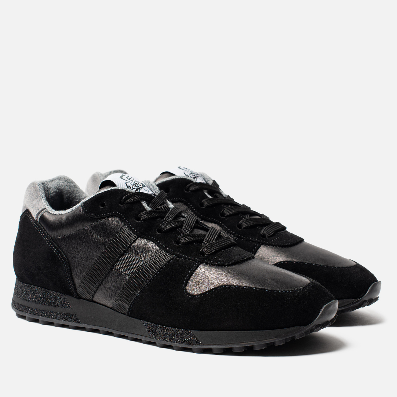 Мужские кроссовки Hogan H383 Track & Field Suede Black/Grey