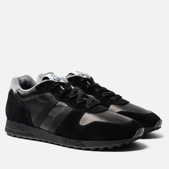 Мужские кроссовки Hogan H383 Track & Field Suede Black/Grey