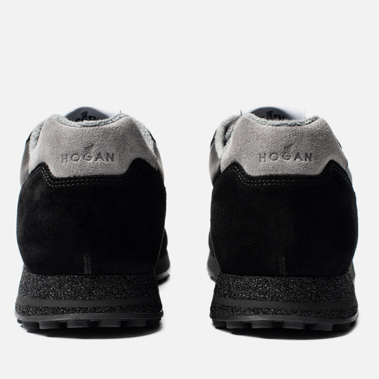 Мужские кроссовки Hogan H383 Track & Field Suede Black/Grey