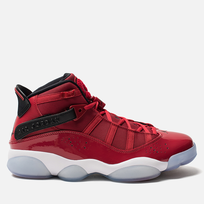 jordan 6 rings black white gym red