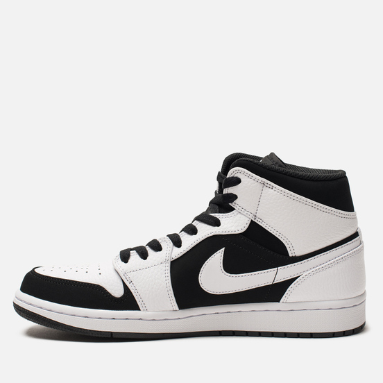 black and white air jordan 1 mid