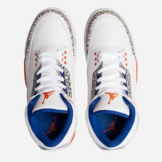 Мужские кроссовки Jordan Air Jordan 3 Retro White/Old Royal/Univ Orange/Tech Grey