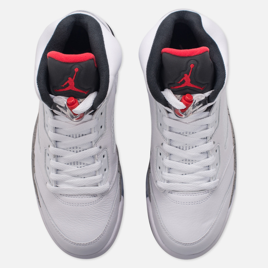 Мужские кроссовки Jordan Air Jordan 5 White/University Red/Black/Metallic Silver