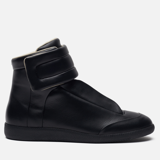Мужские кроссовки Maison Margiela Future Leather Top High Black/Black