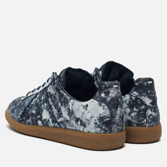 Мужские кроссовки Maison Margiela Replica Low Hand Painted Navy/Painter