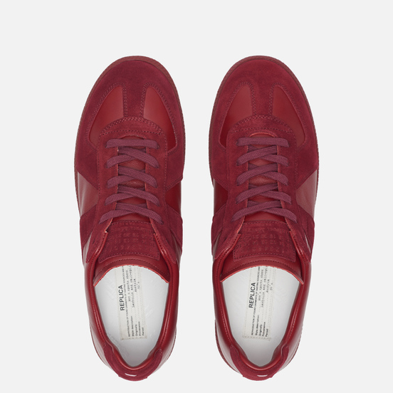 Мужские кроссовки Maison Margiela Replica Low Top Bordeaux