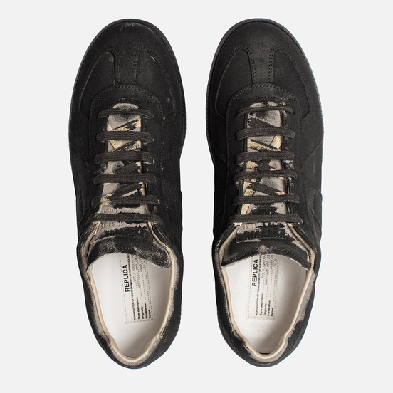 Мужские кроссовки Maison Margiela Replica Low Top Grey/Black Print
