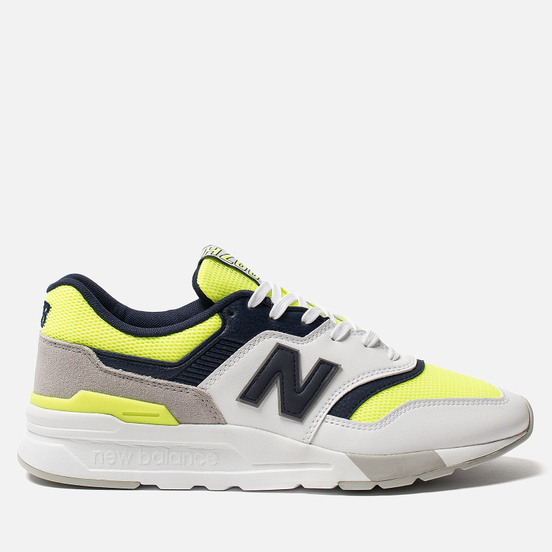 Мужские кроссовки New Balance CM997HCR White/Blue/Neon Green