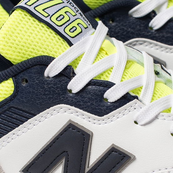 Мужские кроссовки New Balance CM997HCR White/Blue/Neon Green