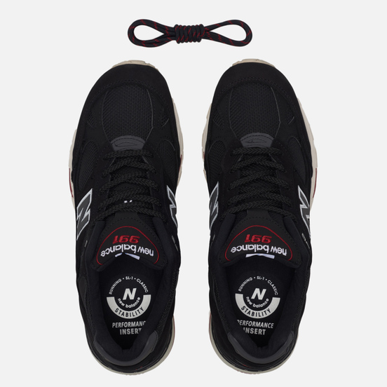 Мужские кроссовки New Balance M991NKR Black/Red/White
