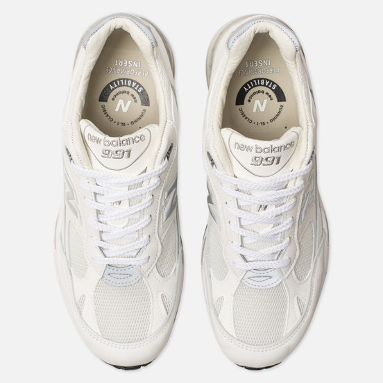 Мужские кроссовки New Balance M991WHI White/Light Grey