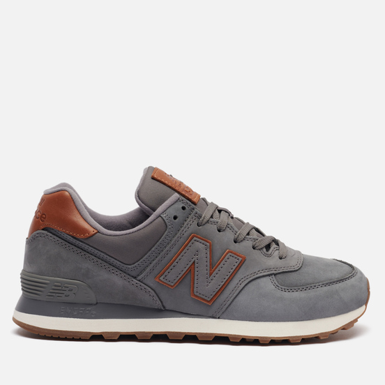 Мужские кроссовки New Balance ML574NBA Grey/Brown/White