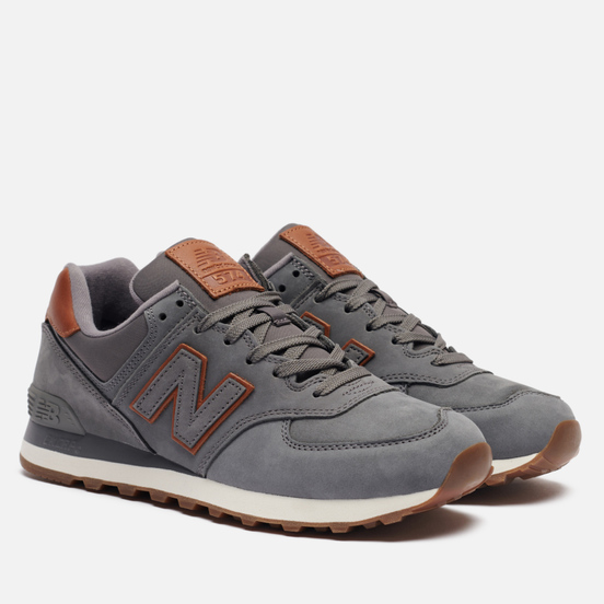 Мужские кроссовки New Balance ML574NBA Grey/Brown/White