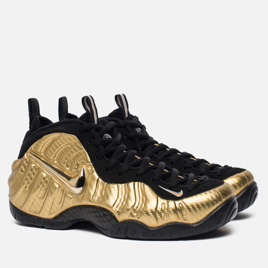 nike air foamposite pro black gold