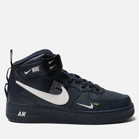 Мужские кроссовки Nike Air Force 1 Mid '07 LV8 Obsidian/White/Black/Tour Yellow