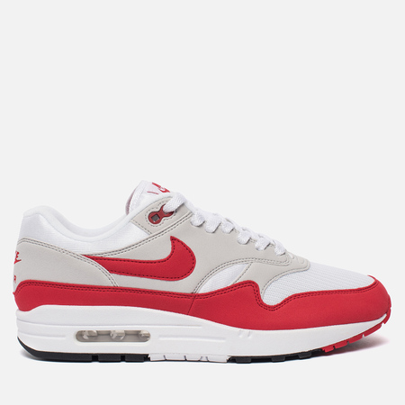 Мужские кроссовки Nike Air Max 1 Anniversary White/University Red/Neutral Grey/Black