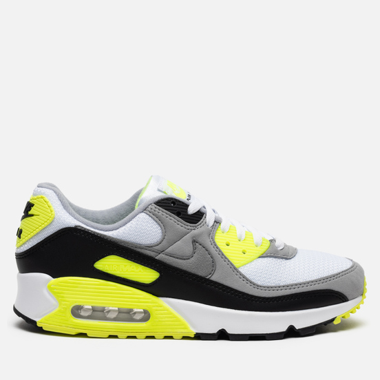 Мужские кроссовки Nike Air Max 90 White/Particle Grey/Volt/Black
