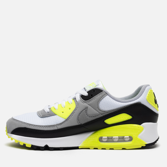 Мужские кроссовки Nike Air Max 90 White/Particle Grey/Volt/Black