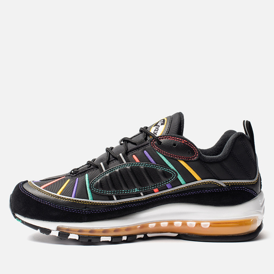 Мужские кроссовки Nike Air Max 98 Premium Black/Flash Crimson/Kinetic Green