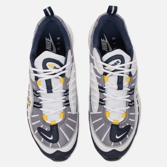 Мужские кроссовки Nike Air Max 98 White/Tour Yellow/Midnight Navy