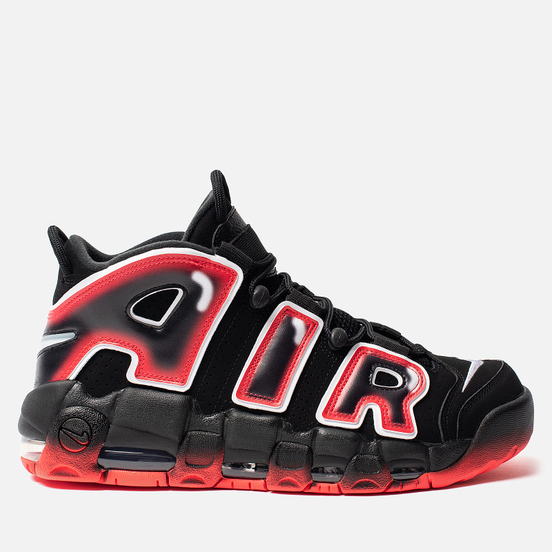 nike air more uptempo 96 black white laser crimson