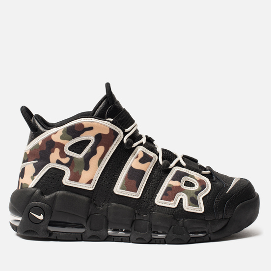 Мужские кроссовки Nike Air More Uptempo '96 QS Black/Sail/Light British Tan/Asparagus