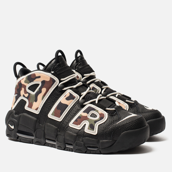 Мужские кроссовки Nike Air More Uptempo '96 QS Black/Sail/Light British Tan/Asparagus