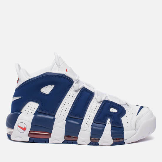 Мужские кроссовки Nike Air More Uptempo '96 White/Deep Royal Blue/Team Orange