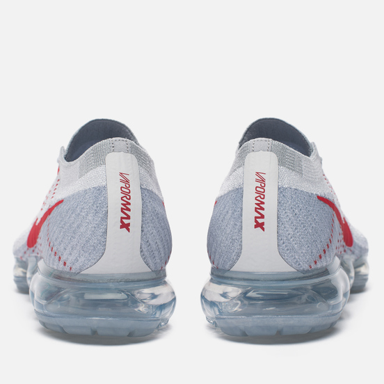 Мужские кроссовки Nike Air Vapormax Flyknit Pure Platinum/University Red