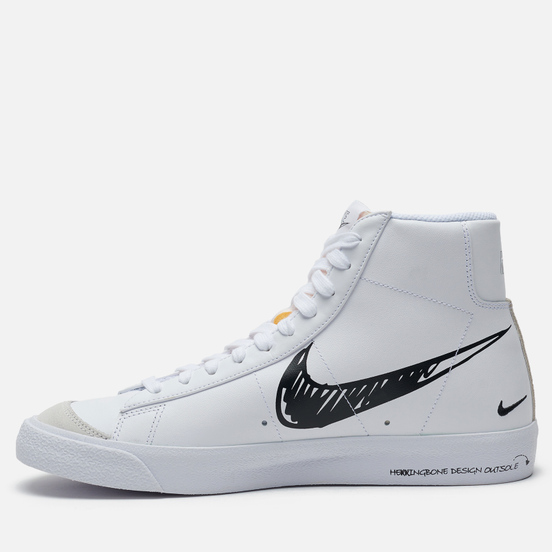 Мужские кроссовки Nike Blazer Mid Vintage 77 Sketch Pack White/Black/Platinum Tint