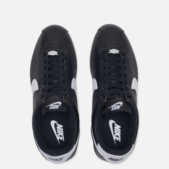 Мужские кроссовки Nike Cortez Basic Leather Black/White/Metallic Silver