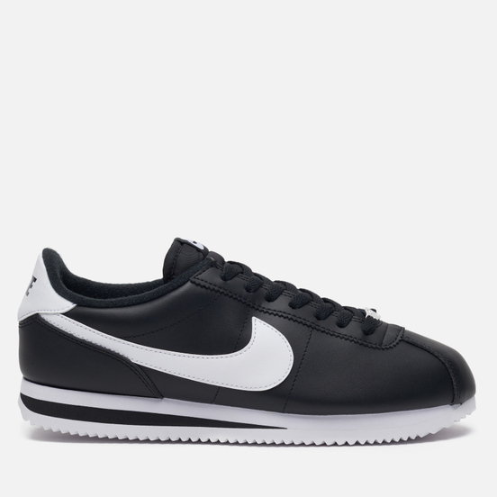 Мужские кроссовки Nike Cortez Basic Leather Black/White/Metallic Silver