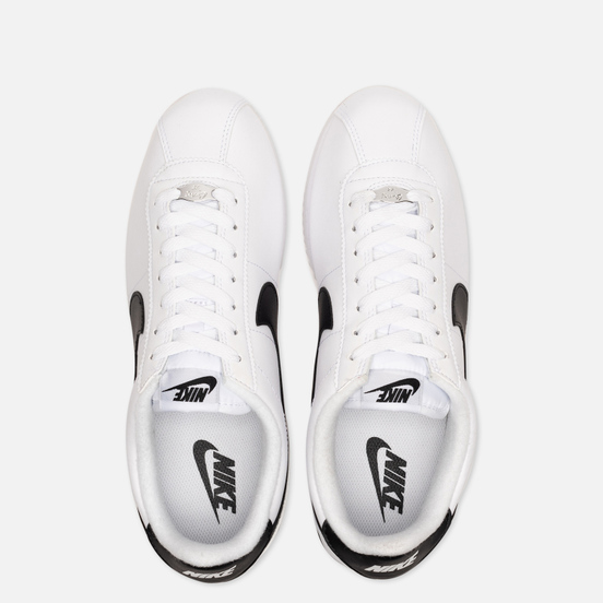 Мужские кроссовки Nike Cortez Basic Leather White/Black/Metallic Silver