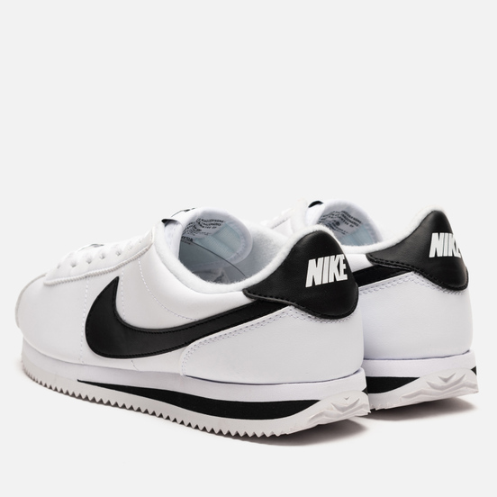 Мужские кроссовки Nike Cortez Basic Leather White/Black/Metallic Silver