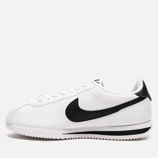 Мужские кроссовки Nike Cortez Basic Leather White/Black/Metallic Silver