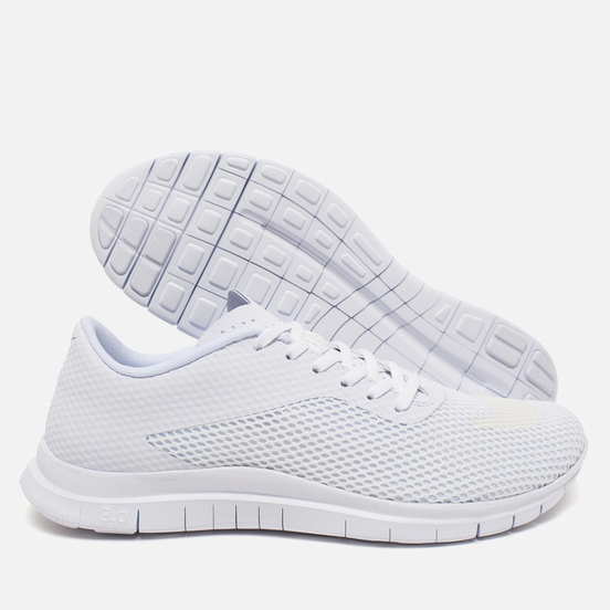 Мужские кроссовки Nike Free Hypervenom Low White/Metallic Silver