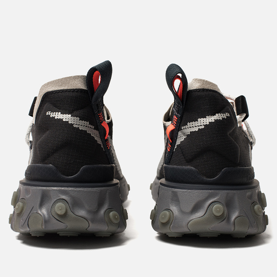 Мужские кроссовки Nike React WR ISPA Black/Metallic Silver/Gunsmoke