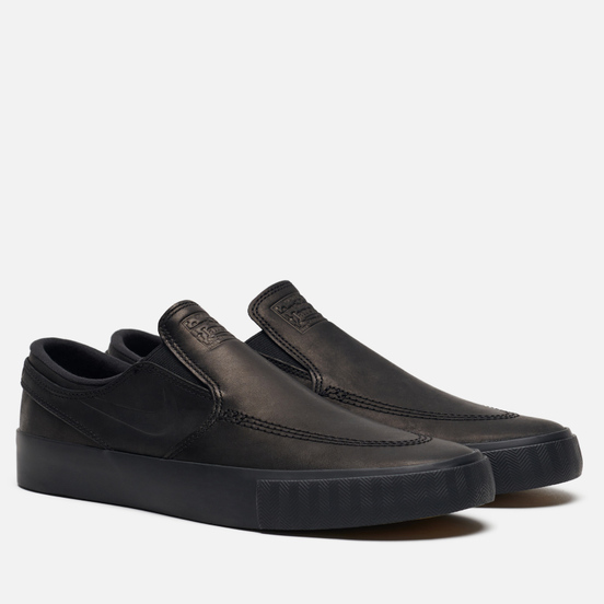 Мужские кроссовки Nike SB x Leo Baker Stefan Janoski Slip On ISO Black/Gum Light Brown
