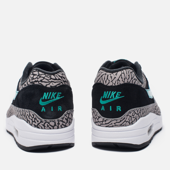 Мужские кроссовки Nike x atmos Air Max 1 Premium Retro Elephant Black/Clear Jade/White