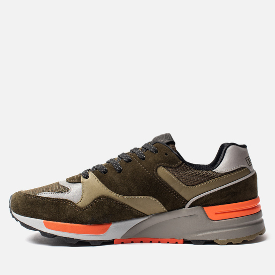 Мужские кроссовки Polo Ralph Lauren Trackster 100 Pony Suede/Mesh Deep Olive/Basketball Orange