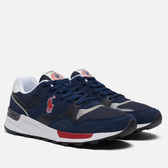 Мужские кроссовки Polo Ralph Lauren Trackster 100 Pony Suede/Mesh Newport Navy/Authentic Navy/Red