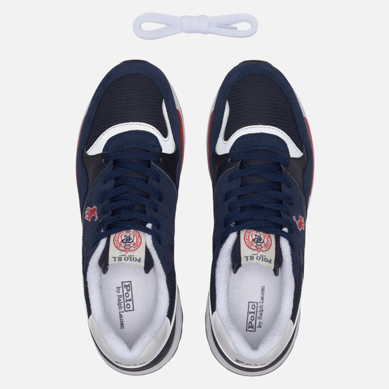 Мужские кроссовки Polo Ralph Lauren Trackster 100 Pony Suede/Mesh Newport Navy/Authentic Navy/Red