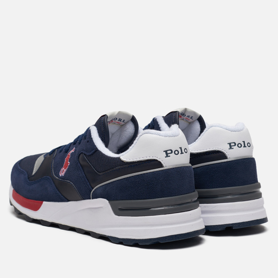 Мужские кроссовки Polo Ralph Lauren Trackster 100 Pony Suede/Mesh Newport Navy/Authentic Navy/Red