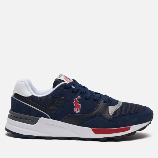 Мужские кроссовки Polo Ralph Lauren Trackster 100 Pony Suede/Mesh Newport Navy/Authentic Navy/Red